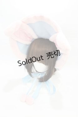 画像1: Angelic Pretty / なかよしバニーボンネット  サックス/ピンク H-26-03-01-1006-AP-AC-NS-ZH