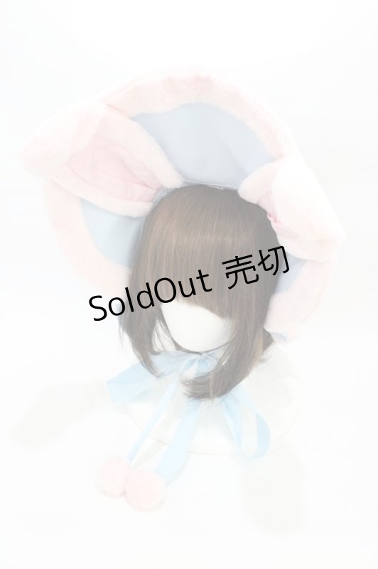 画像1: Angelic Pretty / なかよしバニーボンネット  サックス/ピンク H-26-03-01-1006-AP-AC-NS-ZH (1)