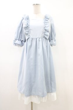 画像1: Maria pipi / SUMMER WATER DRESS Free サックス H-26-03-01-1047-EL-OP-NS-ZH