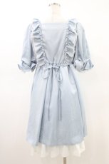 画像2: Maria pipi / SUMMER WATER DRESS Free サックス H-26-03-01-1047-EL-OP-NS-ZH (2)