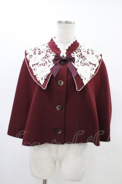 画像1: Innocent World / 白薔薇ケープ M ボルドー×生成/Bordeaux×Beige H-26-03-01-1048-IW-JA-NS-ZH