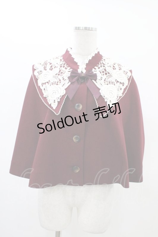 画像1: Innocent World / 白薔薇ケープ M ボルドー×生成/Bordeaux×Beige H-26-03-01-1048-IW-JA-NS-ZH (1)