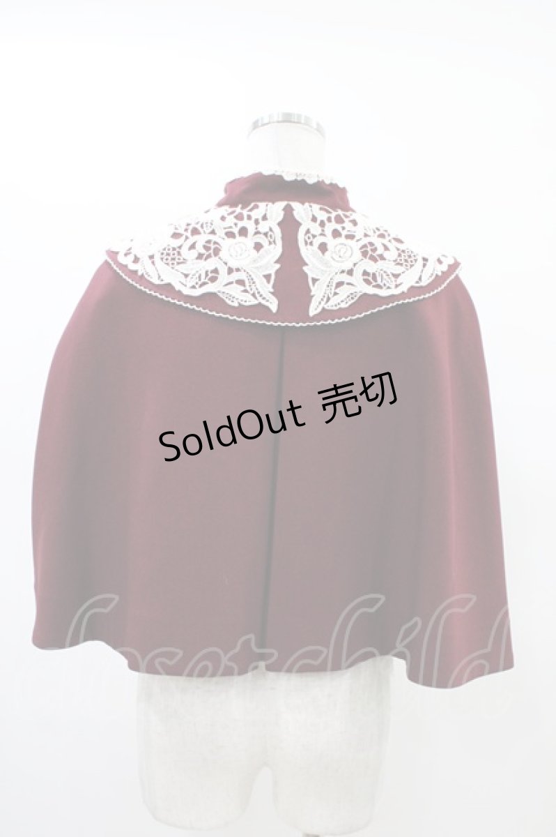 画像2: Innocent World / 白薔薇ケープ M ボルドー×生成/Bordeaux×Beige H-26-03-01-1048-IW-JA-NS-ZH (2)