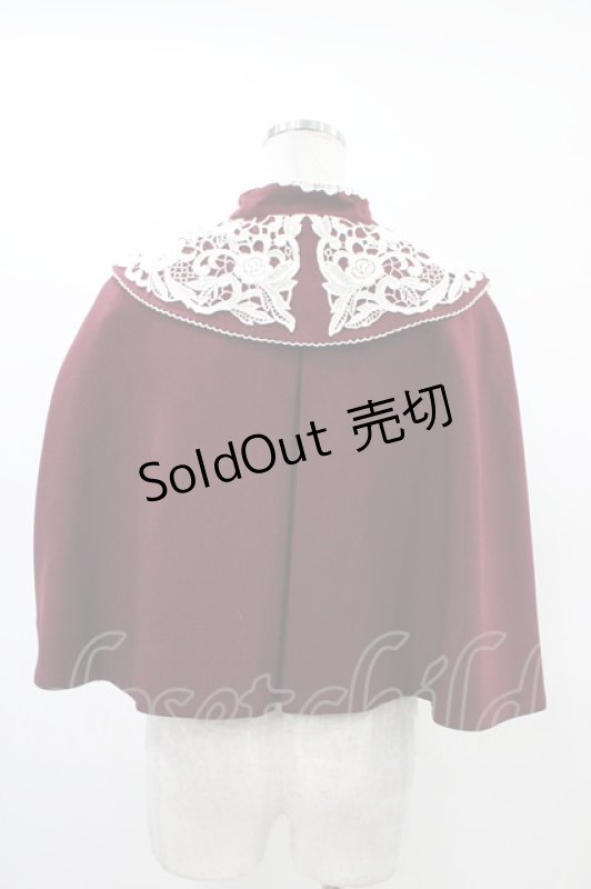画像2: Innocent World / 白薔薇ケープ M ボルドー×生成/Bordeaux×Beige H-26-03-01-1048-IW-JA-NS-ZH (2)