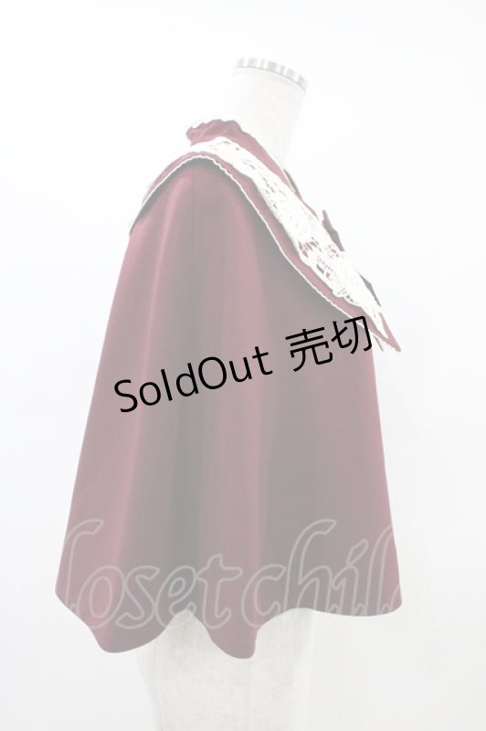 画像3: Innocent World / 白薔薇ケープ M ボルドー×生成/Bordeaux×Beige H-26-03-01-1048-IW-JA-NS-ZH (3)
