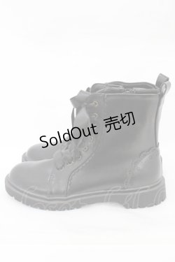 画像2: m petit by misako / レースアップショートブーツ LL ブラック H-26-03-01-1001-0-SH-NS-ZH