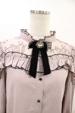 画像3: Rojita / 配色レース切替ラッフルブラウス Free ピンク/ブラック H-26-03-01-1051-LO-BL-NS-ZH