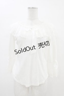 画像1: Angelic Pretty / Lacy Princessカットソー Free オフ H-26-03-01-1054-AP-TO-NS-ZH