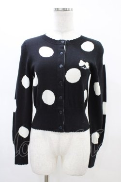 画像1: Angelic Pretty / Dream Dot刺繍ニットカーディガン Free ブラック H-26-03-01-1059-AP-TO-NS-ZH