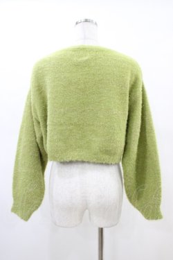 画像2: F&A / ラメフェザーニットボレロ Free L/GREEN H-26-03-01-1061-LO-TO-NS-ZH