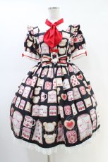 画像1: Angelic Pretty / Sunny Day Brunchワンピース Free ブラック H-26-03-01-1008-AP-OP-NS-ZH (1)