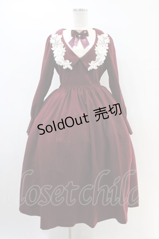 画像1: Innocent World / エメローズワンピース M ボルドー×生成/Bordeaux×Beige H-26-03-01-1009-IW-OP-NS-ZH (1)