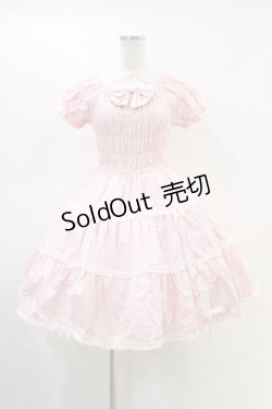 画像1: Angelic Pretty / シャーリングプリンセスワンピース Free ピンク H-26-03-01-1013-AP-OP-NS-ZH
