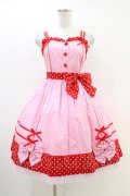Angelic Pretty / Candy Popジャンパースカート Free ピンク/レッド H-26-03-01-1017-AP-OP-NS-ZH