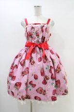 画像1: Angelic Pretty / Royal Crown Berryジャンパースカート Free ピンク H-26-03-01-1018-AP-OP-NS-ZH (1)