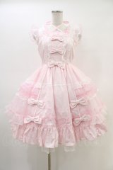 Angelic Pretty / Candyストライプリボンワンピース Free ピンク H-26-03-01-1019-AP-OP-NS-ZH