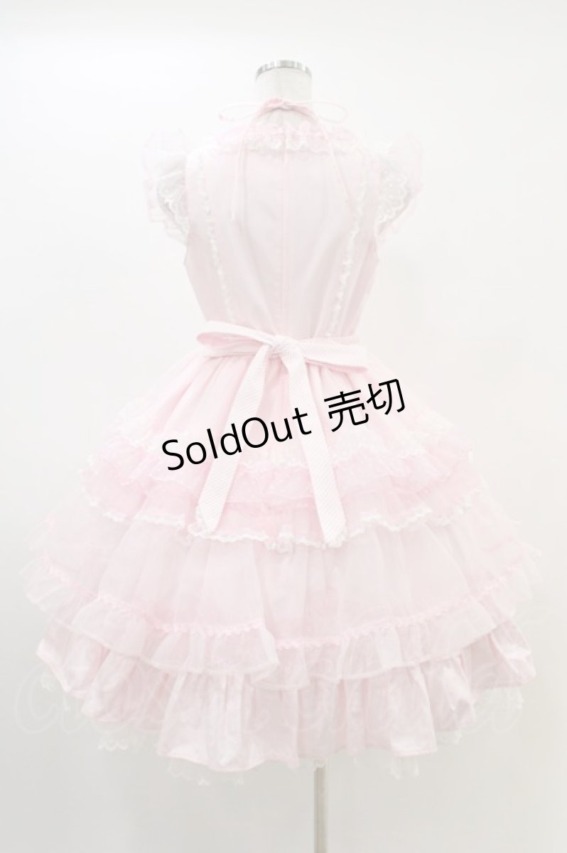 画像2: Angelic Pretty / Candyストライプリボンワンピース Free ピンク H-26-03-01-1019-AP-OP-NS-ZH (2)