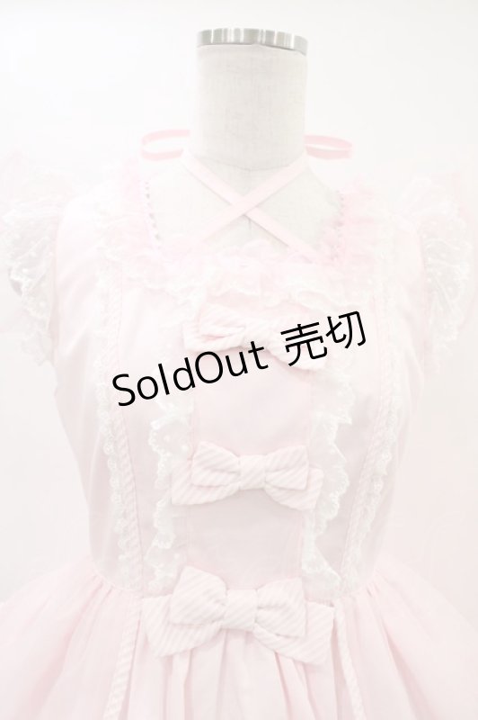 画像4: Angelic Pretty / Candyストライプリボンワンピース Free ピンク H-26-03-01-1019-AP-OP-NS-ZH (4)