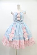 Angelic Pretty / なかよしバニージャンパースカート Free サックス/ピンク H-26-03-01-1020-AP-OP-NS-ZH