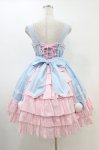画像2: Angelic Pretty / なかよしバニージャンパースカート Free サックス/ピンク H-26-03-01-1020-AP-OP-NS-ZH (2)