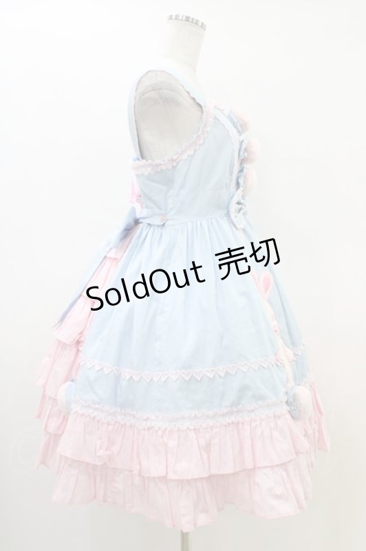 画像3: Angelic Pretty / なかよしバニージャンパースカート Free サックス/ピンク H-26-03-01-1020-AP-OP-NS-ZH (3)