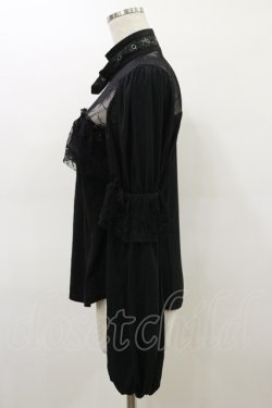 画像3: Qutie Frash / クモメッシュパフブラウス  黒 H-26-03-01-008-QU-TO-KB-ZH