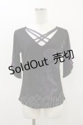 Qutie Frash / クロスインナートップス  黒×紫 H-26-03-01-009-QU-TO-KB-ZH