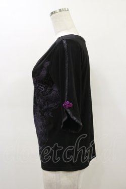 画像3: Qutie Frash / クロスインナートップス  黒×紫 H-26-03-01-009-QU-TO-KB-ZH