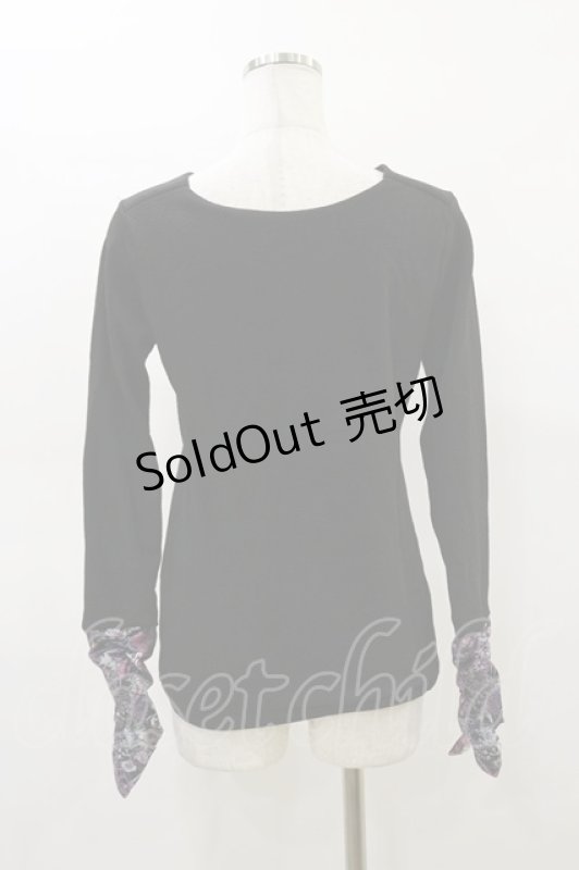 画像2: Qutie Frash / クロスインナーT  黒×紫 H-26-03-01-010-QU-TO-KB-ZH (2)