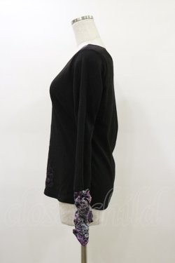 画像3: Qutie Frash / クロスインナーT  黒×紫 H-26-03-01-010-QU-TO-KB-ZH