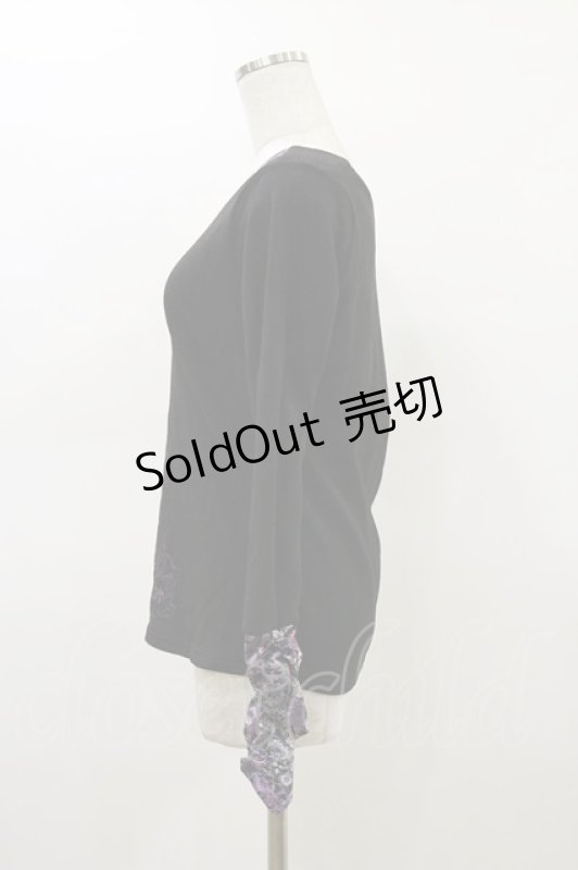 画像3: Qutie Frash / クロスインナーT  黒×紫 H-26-03-01-010-QU-TO-KB-ZH (3)