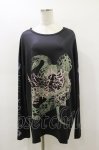 画像1: NieR Clothing / プリントLONG CUTSEW  黒 H-26-03-01-013-PU-TO-KB-ZH (1)