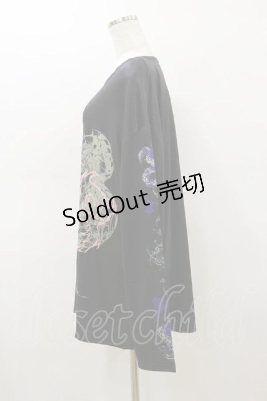 画像3: NieR Clothing / プリントLONG CUTSEW  黒 H-26-03-01-013-PU-TO-KB-ZH (3)