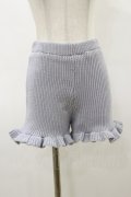 merry jenny / フリルニットショートパンツ  アイスブルー H-26-03-01-014-LO-PA-KB-ZH