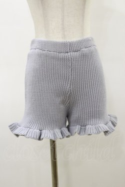 画像1: merry jenny / フリルニットショートパンツ  アイスブルー H-26-03-01-014-LO-PA-KB-ZH