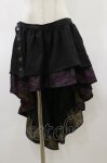 画像1: Qutie Frash / フリルラップスカート  黒×紫 H-26-03-01-017-QU-SK-KB-ZH (1)