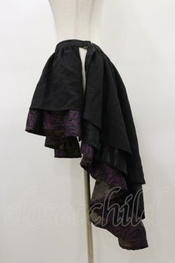 画像3: Qutie Frash / フリルラップスカート  黒×紫 H-26-03-01-017-QU-SK-KB-ZH