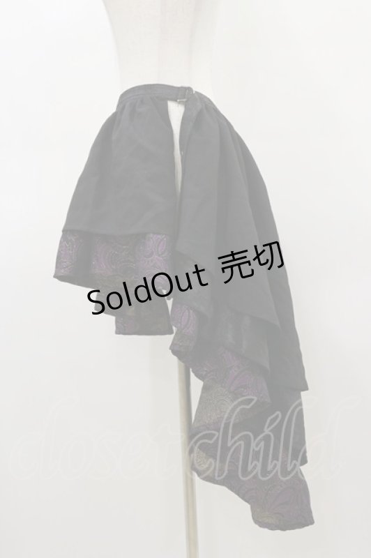 画像3: Qutie Frash / フリルラップスカート  黒×紫 H-26-03-01-017-QU-SK-KB-ZH (3)