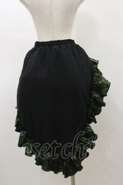 画像2: Qutie Frash / 3Wayフリルスカート  黒×カーキ H-26-03-01-020-QU-SK-KB-ZH