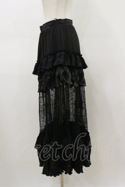 画像3: Qutie Frash / クモメッシュロングスカート  黒 H-26-03-01-021-QU-SK-KB-ZH
