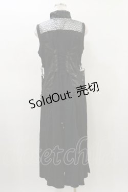 画像2: Qutie Frash / チャイナロングベスト  黒 H-26-03-01-003-QU-TO-KB-ZH