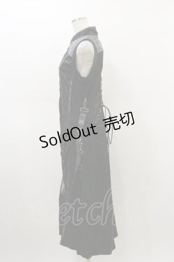 画像3: Qutie Frash / チャイナロングベスト  黒 H-26-03-01-003-QU-TO-KB-ZH