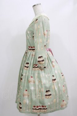 画像2: Leur Getter / Cream Choux Puff袖付きワンピース M ミント H-26-03-02-003-LU-OP-KB-ZH