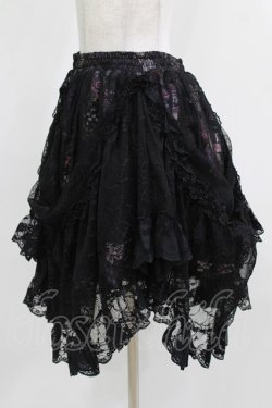 画像6: Qutie Frash / メッシュロングスカート  黒×紫系 H-26-03-02-023-QU-SK-KB-ZH