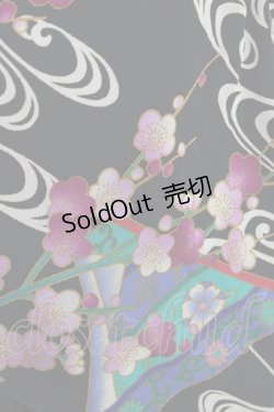 画像4: Qutie Frash / 和柄イレギュラースカート  黒 H-26-03-02-024-QU-SK-KB-ZH