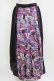 画像1: Qutie Frash / 和柄袴ロングスカート  黒×紫 H-26-03-02-025-QU-SK-KB-ZH (1)
