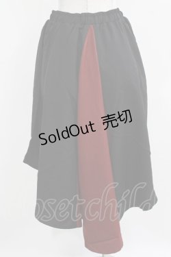 画像3: Qutie Frash / 和柄プリーツスカート  黒×赤×紫 H-26-03-02-026-QU-SK-KB-ZH