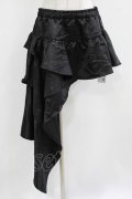 Qutie Frash / アシメラップスカート  黒 H-26-03-02-027-QU-SK-KB-ZH