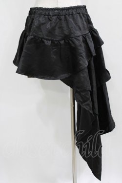 画像3: Qutie Frash / アシメラップスカート  黒 H-26-03-02-027-QU-SK-KB-ZH