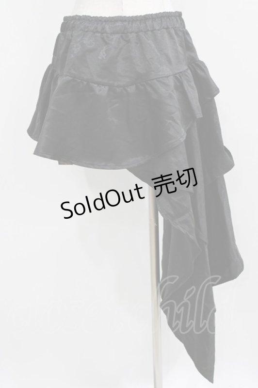 画像3: Qutie Frash / アシメラップスカート  黒 H-26-03-02-027-QU-SK-KB-ZH (3)